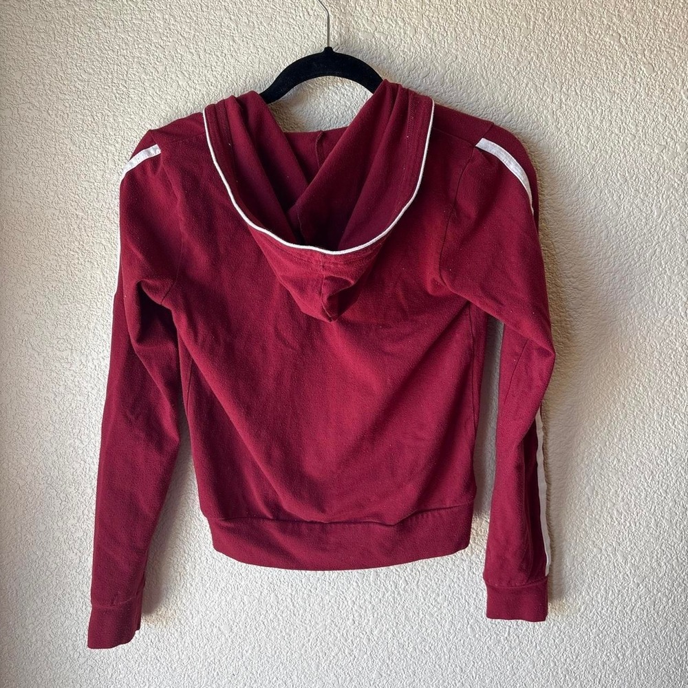 Y2K 2003 Tommy Hilfiger burgundy zip-up hoodie - Picture 5 of 8